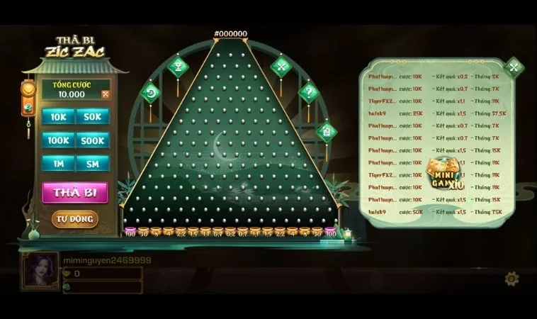 Giao diện chơi game nhanh ZicZac tại JBO