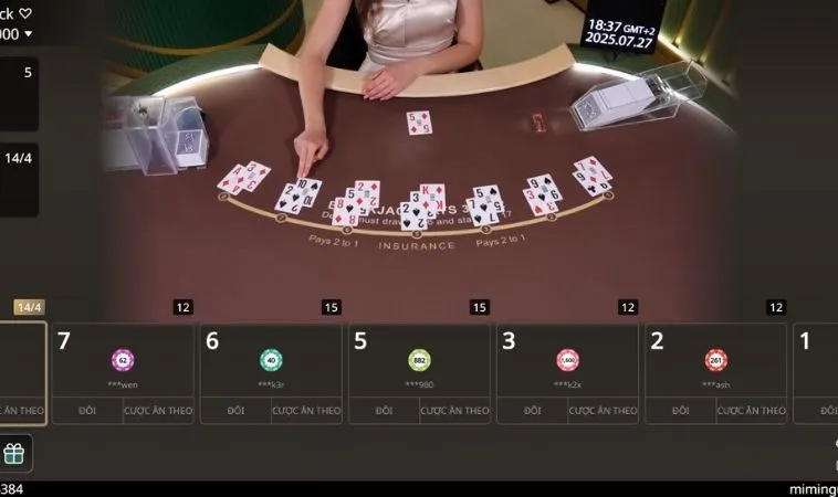 Bật Mí Cách Chơi Blackjack JBO Luôn Thắng Như Thần Bài Las Vegas 2 Giao diện chơi Blackjack JBO